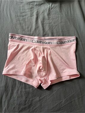 Calvin Klein Light Pink Cotton Boxer Briefs with Logo Waistband